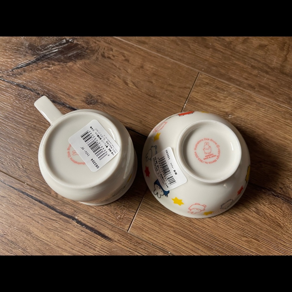 Only 1 Left! MIFFY-Imported (NWT) Small Ceramic Bowl & Tea Cup Set - Picture 3 of 11